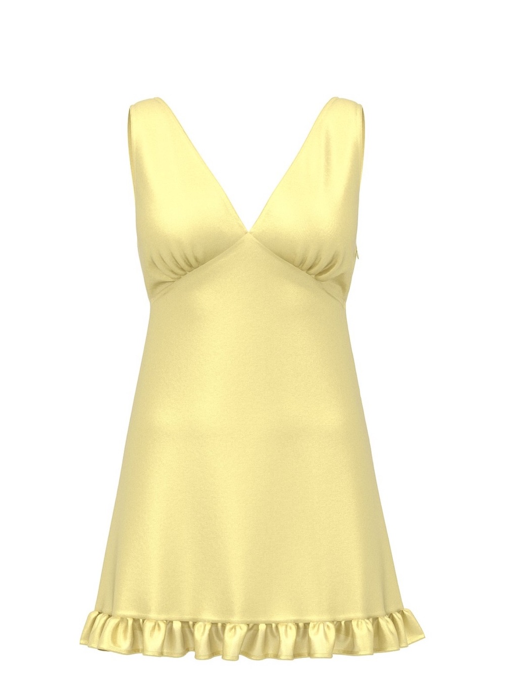 Yellow Ruffle-Hem Slip Dress - Picture 3 of 3